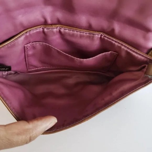 Coach Cognac Saddle Leather Kristin Large Wristlet Clutch Wallet - Picture 3 of 5